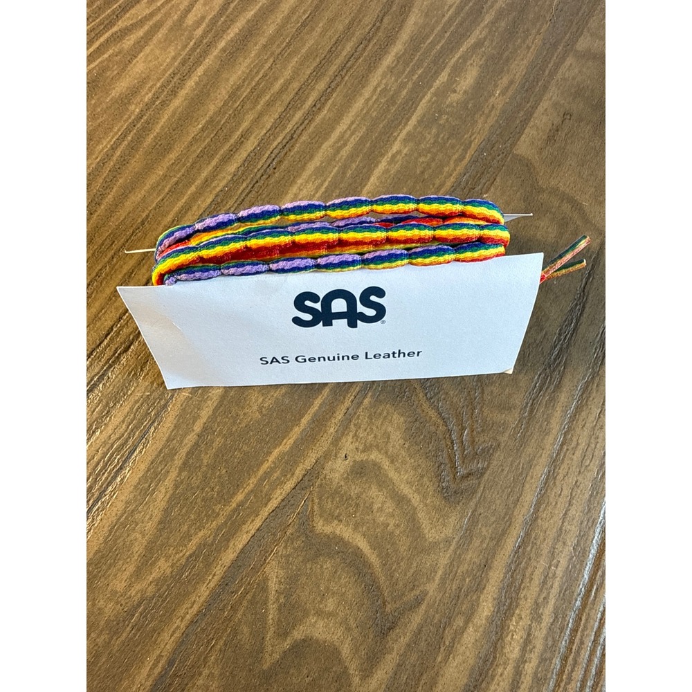 SAS Shoelaces 1‎ Pair Rainbow Pride New Multi Color Replacement 33" Laces Spare